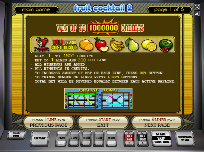 Игровой автомат Fruit Cocktail 2 без регистрации